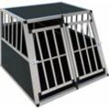 Gegaden - Hunde Transportbox Rückwand 90° Hunde Autotransportbox alu Hunde Box für den Transport mdf Platten Aluminium Hunde Autobox 95x86x69cmmit