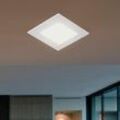 LED Einbaustrahler flach LED Einbaupanel rund Einbau Deckenstrahler LED Deckenleuchte weiß, Aluminium, 3W 130lm warmweiß, LxBxH 8,4x8,4x1,2cm