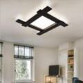 Etc-shop - Deckenleuchte mit Hintergrundbeleuchtung Deckenlampe Modern schwarz Wohnzimmerlampe Decke, Metall, led 1x18W 4x3,5W warmweiß, LxBxH