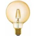 Eglo - Smart led Leuchtmittel Vintage Filament Glühbirne E27 Retro Edison Lampe Kugel dimmbar, Glas amber, App Steuerung 5,5W 500Lm 2200K warmweiß,