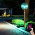 Globo - Smart Gartenleuchte mit Bewegungsmelder Außenleuchte Stehlampe moderne Terrassenlampe, Holzoptik, App Steuerung dimmbar cct, rgb led 8,5W