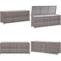 Vidaxl - Garten-Auflagenbox Grau 150x50x60 cm Poly Rattan - Garten-Aufbewahrungsbox - Garten-Aufbewahrungsboxen - Home & Living - Grau