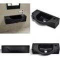 Keramik Waschbecken mit Hahnloch schwarz - Waschschale - Waschtisch - Home & Living - Schwarz