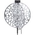 Solarlampe Erdspieß orientalische Dekoleuchte Gartenlampe Solarleuchte Metall für Außen, Metall, 1x led warmweiß, LxBxH 40x40x51 cm