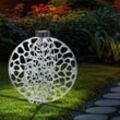 Solarlampe Erdspieß orientalische Dekoleuchte Gartenlampe Solarleuchte Metall für Außen, Metall, 1x led warmweiß, LxBxH 40x40x51 cm