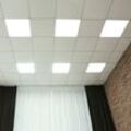 Einbauleuchte Panel Deckenpanel Einbaulampe Deckenleuchte Flurlampe, quadratisch weiß, led 6W 420Lm 4500K neutralweiß, LxBxH 12x12x2,5cm, 6er Set