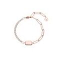 Sparkling Link Bracelet 14K Rose Gold Plated