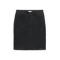 TOM TAILOR Damen Rock mit Coating, schwarz, Uni, Gr. 36