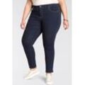 Skinny-fit-Jeans LEVI'S PLUS "311 PL SHAPING SKINNY" Gr. 14 (44), Länge 28, blau (rinsed), Damen, Denim/Jeans, Obermaterial: 80% Baumwolle, 19% Polyester, 1% Elasthan, Jeans, figurformend mit Stretch