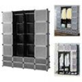 Regalsystem Kleiderschrank diy Steckregal Garderobe 16 Boxen/Dekor bedruckt - Swanew