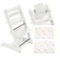 Stokke Promo Tripp Trapp mit Kissen und kostenloses Baby Set 2 White - Stars Multi