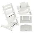 Stokke Promo Tripp Trapp mit Kissen und kostenloses Baby Set 2 White - Nordic Grey