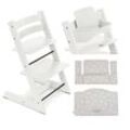 Stokke Promo Tripp Trapp mit Kissen und kostenloses Baby Set 2 White - Star Silver