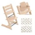 Stokke Promo Tripp Trapp mit Kissen und kostenloses Baby Set 2 Natural - Mickey Celebration