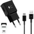 Samsung EP-TA200 Power Adapter + USB-C Kabel schwarz