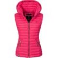 Steppweste NAVAHOO "Shadaa", Damen, Gr. S (36), rosa, Oberstoff: 100% Nylon, Futter: 100% Polyester, Wattierung: 100% Polyester, modisch, tailliert hüftbedeckend, Westen, stylische ärmellose Damen Weste mit Kapuze