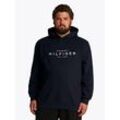 Sweatshirt TOMMY HILFIGER BIG & TALL "BT-TOMMY HILFIGER HOODY-B" Gr. XXL, blau (desert sky), Herren, Sweatware, Obermaterial: 60% Baumwolle, 40% Polyester, unifarben, Sweatshirts, in Großen Größen, Logostickerei