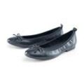 Leder-Ballerinas - Dunkelblau - Gr.: 37