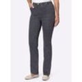 Bequeme Jeans CLASSIC BASICS, Damen, Gr. 38, Normalgrößen, schwarz (anthrazit, grau, denim), 81% Baumwolle, 17% Polyester, 2% Elasthan, unifarben, lang, Jeans