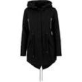 Parka URBAN CLASSICS "Urban Classics Damen Ladies Sherpa Lined Cotton Parka" Gr. S, schwarz, Damen, 98% Baumwolle, 2% Elasthan, unifarben, Jacken