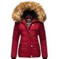 Winterjacke NAVAHOO "Zoja" Gr. L (40), rot (blutrot), Damen, Oberstoff: 100% Polyester, Futter: 100% Polyester, Wattierung: 100% Polyester, Ärmelfutter: 100% Polyester, Kunstpelz: 90% Polyacryl, 10% Polyester, Jacken, stylische Steppjacke mit Kunstpelz Kapuze