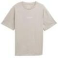 TOM TAILOR DENIM Herren Relaxed Fit T-Shirt aus Baumwolle, grau, Uni, Gr. XXL