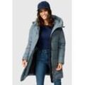 Winterjacke MARIKOO "Karumikoo XVI", Damen, Gr. S, blau (stormy blau), Obermaterial: 100% Polyester; Futter: 100% Polyester; Wattierung: 100% Polyester; Ärmelfutter: 100% Polyester, Jacken, mit großer Kapuze