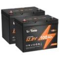 Litime - 12V 100Ah Group 24 LiFePO4 Lithium Batterie mit 100A bms, Max.15000 Zyklen, 1.28kWh-Höhere Energiedichte, für Wohnmobile, Van, Trailer,