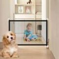 Tigrezy - Sicherheitsgitter für Babys und Hunde, 110 x 72 cm, Hundegitter ohne Bohren, Kinderschutzgitter, Treppen- und Türgitter, Hunde-/Babygitter