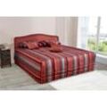 Polsterbett, rot, B:110cm L:210cm, Bezug Bett: Jacquard-Webstoff (100% Polyester), Bonnell-Federkernmatratze: Mischgewebe (51% Polyprophlen, 39% Polyester, 10% Baumwolle), Kaltschaummatratze: Frottee (100% Polyester), Bezug abnehm- und waschbar bis 60u00b0C, Tagesdecke: Jacquard-Webstoff (100% Polyester), WESTFALIA SCHLAFKOMFORT, Betten, H2 wählbar zwischen Kaltschaum oder Bonnell-Federkernmatratz