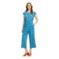 Overall BETTY BARCLAY "Betty Barclay Jumpsuit mit Eingrifftaschen" Gr. 36, Normalgrößen, bunt (blau, grün) Damen Overalls Form