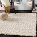 Hochflor-Teppich SURYA "DUBAI", beige, B:200cm H:52mm L:290cm, Kunstfaser, Teppiche, Shaggy Hochflorteppich,, Flauschiger, Boho Wohnzimmerteppich/Läufer