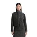 Kurzjacke MARC O'POLO "aus Herringbone-Wolle-Mix" Gr. 36, schwarz, Damen, Obermaterial: 38% Wolle (Schafwolle), 29% Polyester, 15% Polyacryl, 13% Baumwolle, 3% Polyamid, 2% Sonstige Fasern; Futter: 100% Baumwolle, unifarben, Jacken