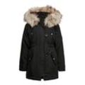 Winterjacke KIDS ONLY "KOGIRIS FUR PARKA OTW" Gr. 164, schwarz Mädchen Jacken