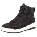 Schnürboots RIEKER EVOLUTION, Herren, Gr. 40, schwarz, Leder, Textil, sportlich, Schuhe, Winterboots, Schnürboots, High-Top Sneaker mit Soft-Innensohle