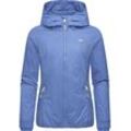 Winterjacke RAGWEAR "Dizzie Warm", Damen, Gr. 4XL (48), blau, Obermaterial: 100% Polyester, Innenfutter: 100% Polyester, Wattierung: 100% Polyester, Basic, figurumspielend hüftbedeckend, Langarm Ärmel ohne Ärmelschlitz Rippbündchen mit Gummizug, Jacken, Wasserdichte Damen Jacke mit Kapuze