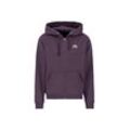 Hoodie ALPHA INDUSTRIES "Alpha Industries Men - Hoodies Basic Zip Hoodie Small Logo", Herren, Gr. L, lila (plum), Obermaterial: 80% Baumwolle, 20% Polyester, regular fit, Sweatshirts