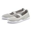 Sneaker Ballerinas LASCANA Gr. 36, grau (hellgrau) Damen Schuhe Freizeitschuh, Slipper, Halbschuh, Slip On Sneaker superleicht VEGAN