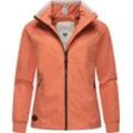 Outdoorjacke RAGWEAR "Apola" Gr. L (40), rot, Damen, Außenmaterial: 100% Polyester, Innenfutter: 100% Polyester, Jacken, Wasserdichte Damen Übergangsjacke mit hohem Kragen