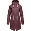 Regenjacke NAVAHOO "Flower of Ocean" Gr. M (38), rot (weinrot), Damen, Obermaterial: 70% Polyester, 30% Polyurethan, Innenfutter: 100% Polyester, Ärmelfutter: 100% Polyester, Wattierung: 100% Polyester, Jacken, Wasserdichter Damen Outdoor Regenmantel