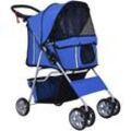 Pawhut - Hundewagen Hundebuggy Pet Hunde Buggy Stroller Jogger Anhänger Blau