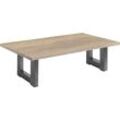 Couchtisch MÄUSBACHER, grau (graphit, eiche sägerau, graphit, eiche sägerau), B:120cm H:47cm T:70cm, Tische, Couchtisch Eckige Couchtische Holz-Couchtische, U-Gestell