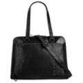 Shopper SPIKES & SPARROW, Damen, Gr. B/H/T: 37cm x 30cm x 7cm onesize, schwarz, Leder, unifarben, leicht glänzend, Taschen, echt Leder