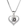 Silberkette COLLEZIONE ALESSANDRO "Heart" Gr. one size, Silber 925 (Sterlingsilber), silber (silbern), Damen, Halsketten, aus 925 Sterling Silber