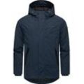 Winterjacke RAGWEAR "Hatar" Gr. L (52), blau (dunkelblau), Herren, Außenmaterial: 100% Polyester, Innenfutter: Wattierung: Jacken Wasserdichte Herren Outdoorjacke mit großer Kapuze