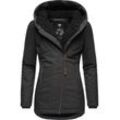 Winterjacke RAGWEAR "Gordon" Gr. L (40), schwarz, Damen, Außenmaterial: 100% Polyester, Innenfutter: 100% Polyester, Wattierung: 100% Polyester, Jacken, Sportliche wasserdichte Outdoorjacke mit Kapuze