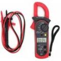 Ahlsen - ST201 Automatisches digitales Zangenmessgerät, DC/AC-Klemmmultimeter, Spannungswiderstand, Diodentester (rot), 7,5 x 21 cm