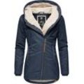 Winterjacke RAGWEAR "Gordon" Gr. L (40), blau (marine), Damen, Außenmaterial: 100% Polyester, Innenfutter: 100% Polyester, Wattierung: 100% Polyester, Jacken, Sportliche wasserdichte Outdoorjacke mit Kapuze