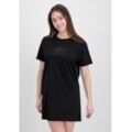 T-Shirt ALPHA INDUSTRIES "Alpha Industries Women - T-Shirts Basic T Long Glitter Women" Gr. M, schwarz (schwarz, schwarz), Damen, Shell: 100% Cotton, Shirts