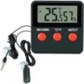 Reptilien, digitales Thermometer, Hygrometer, LCD-Temperatur- und Luftfeuchtigkeitsmesser für Terrarium, Haustiere, Inkubator, Tank - Ahlsen